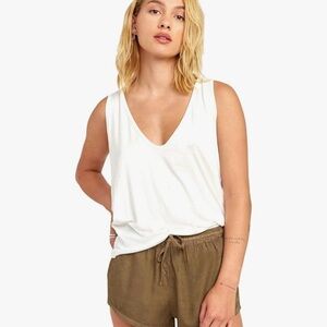 RVCA Women's White Tank Top